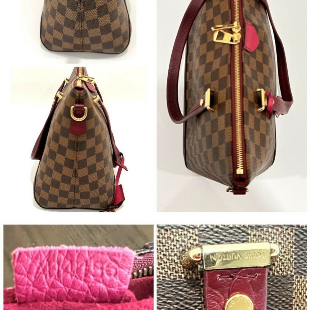 Louis Vuitton Hyde Park Handbag Damier with Leather Crossbody - Picture 2 of 16